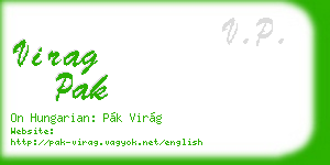 virag pak business card